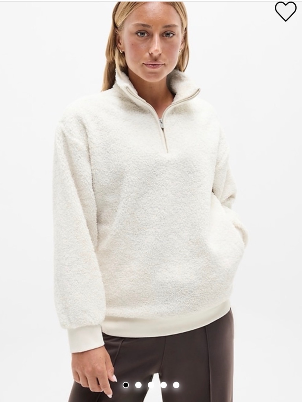 Athleta forever fleece Cloud 1/4 zip
